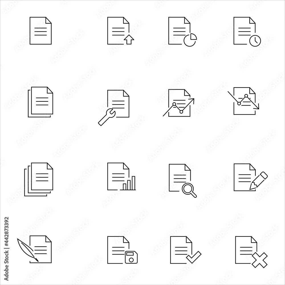 Set of Document Flow Management Vector Line Icons.high resolution and editable. Set of Document Flow Management Vector Line Icons.high resolution and editable.