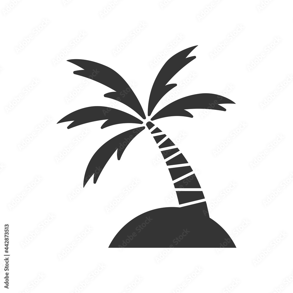 Fototapeta premium Palm Tree Icon Design Graphic Template Isolated