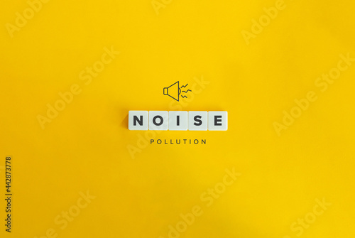 Canvas Print Noise or Environmental Pollution Banner and Concept.