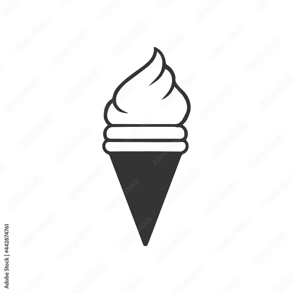 Ice Cream Cone Icon Graphic Design Template Isolated