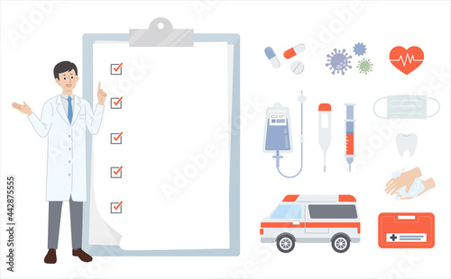 医療、医者、ドクター、アイコンセット