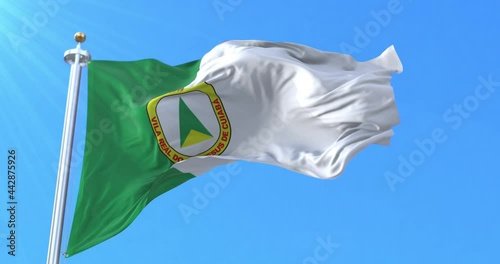 Cuiaba flag, Mato Grosso, Brazil. Loop photo