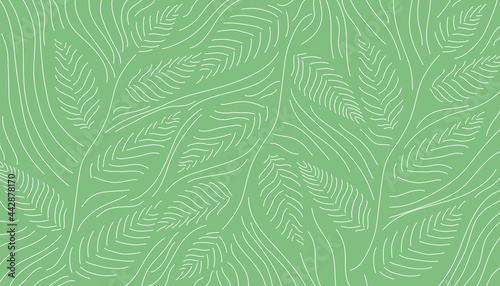 green leaves seamless pattern