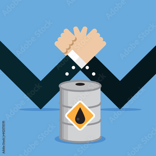 Businessmen compete for the crude oil market