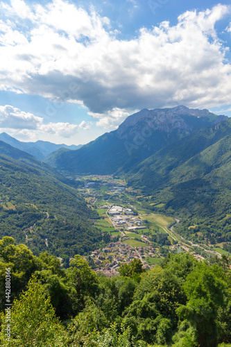 Beautiful panorama of Valsassina  Lecco  Lombardy  Italy.