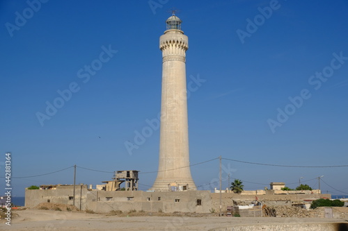 Morocco Casablanca - El Hank Lighthouse landscape view