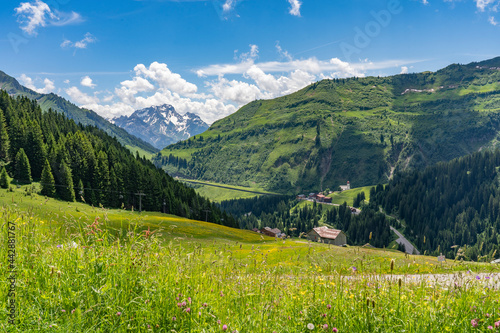 mountain landscape with boo...