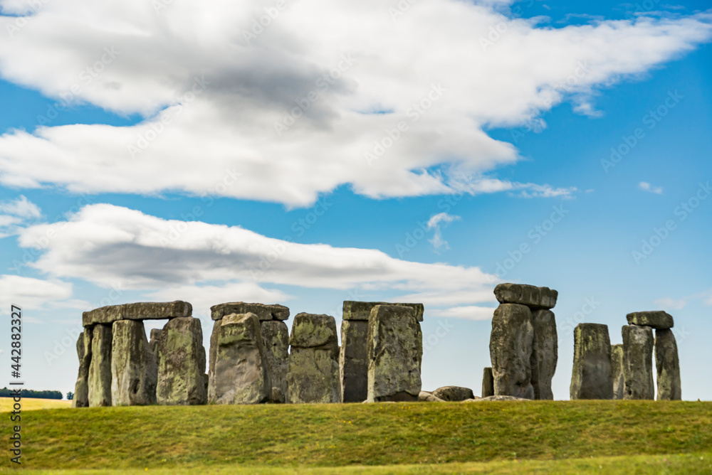 The ancient prehistoric site of Stonehenge, England UK