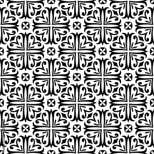 Seamless vector pattern in geometric ornamental style. 