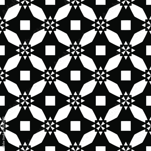 Seamless vector pattern in geometric ornamental style. 