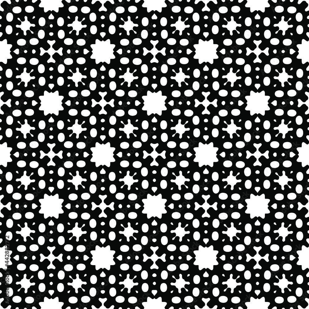 Seamless vector pattern in geometric ornamental style. 