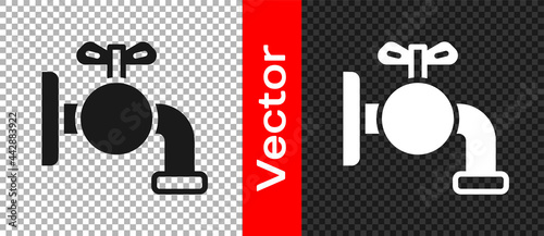 Black Tap for a barrel icon isolated on transparent background. Vector