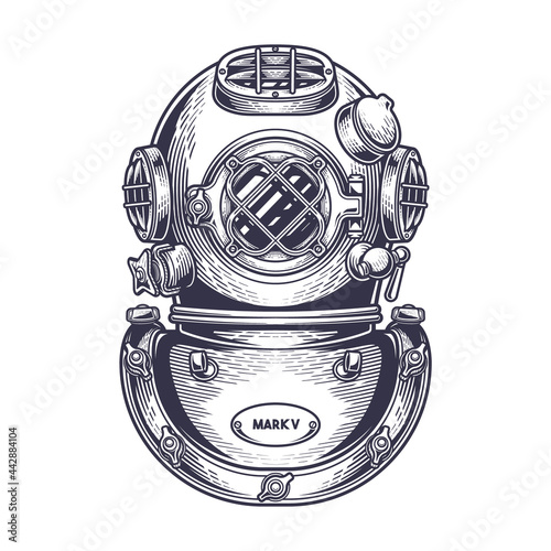 Fotografia, Obraz Vintage diving helmet