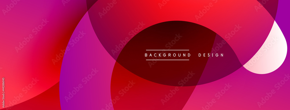 Abstract overlapping lines and circles geometric background with gradient colors Abstract overlapping lines and circles geometric background with gradient colors