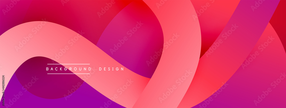 Abstract overlapping lines and circles geometric background with ...
