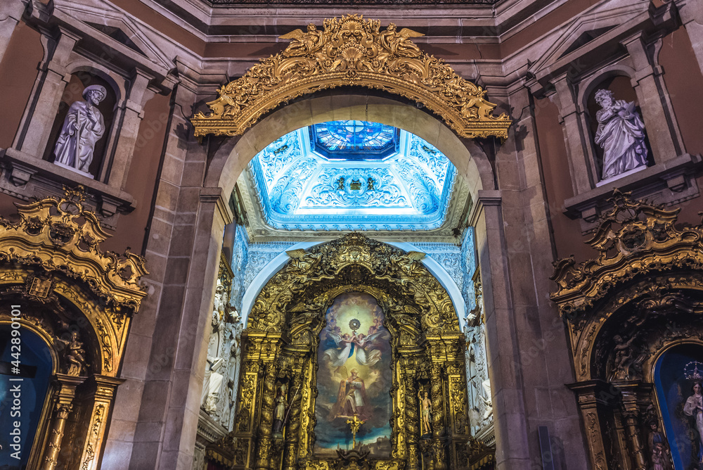 Porto, Portugal - December 9, 2016: Inside the St Ildefonso of Toledo  Church located on the Batalha square in Porto Stock Photo | Adobe Stock