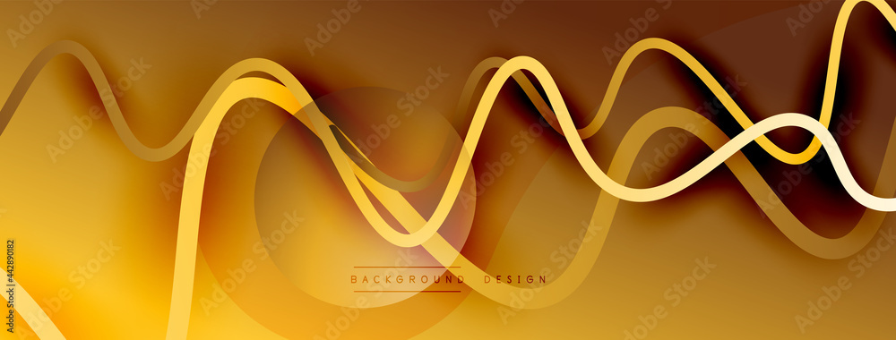 Abstract gradient background with wave line with shadow effect. Geometric composition. 3D shadow effects and fluid gradients Abstract gradient background with wave line with shadow effect. Geometric composition. 3D shadow effects and fluid gradients