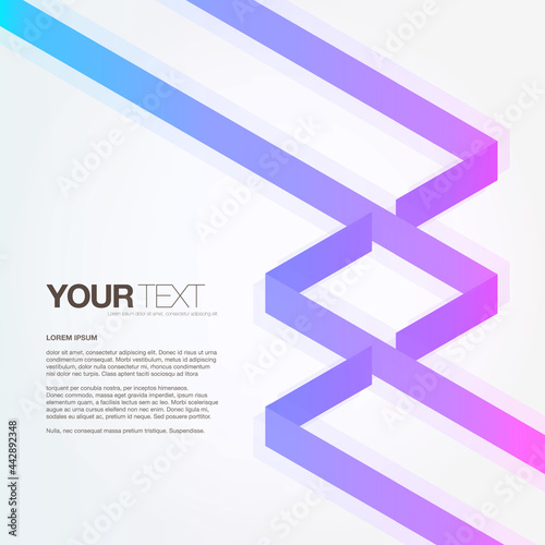 Abstract colorful ribbon design background 
Eps 10 stock vector illustration	