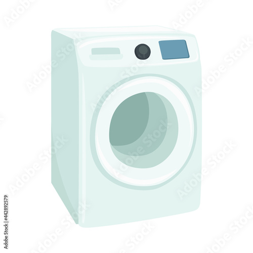 Wash Machine Sign Emoji Icon Illustration. Laundry Vector Symbol Emoticon Design Clip Art Sign Comic Style.