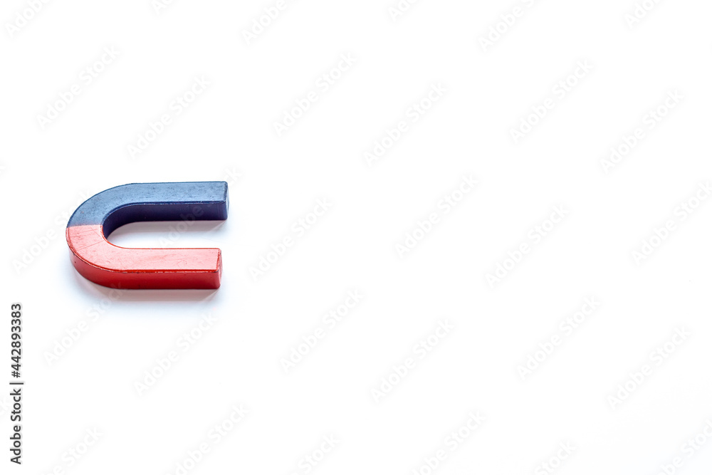 Horseshoe magnet isolated on white background Horseshoe magnet isolated on white background