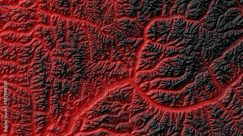 Lava Color Digital Elevation Model in West of Russia