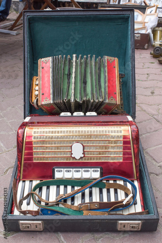 The old German accordion and squeeze