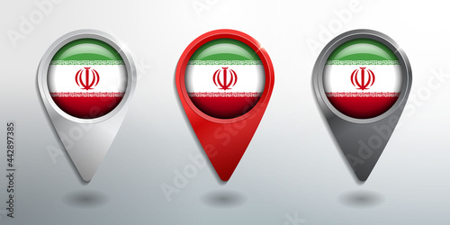 3D Pointer, Tag and Location Marker with Round Flag Nation of Iran White, Red and Grey Glossy Model Free Download 3D Pointer, Tag and Location Marker with Round Flag Nation of Iran White, Red and Grey Glossy Model - GFXLoad