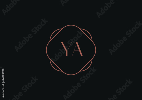 Initial letters YA logo design template
