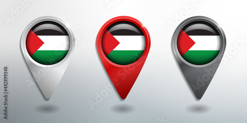 3D Pointer, Tag and Location Marker with Round Flag Nation of Palestine White, Red and Grey Glossy Model Free Download 3D Pointer, Tag and Location Marker with Round Flag Nation of Palestine White, Red and Grey Glossy Model - GFXLoad