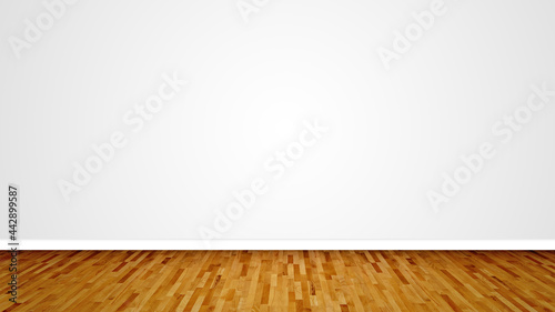 Fototapeta Naklejka Na Ścianę i Meble -  Concept or conceptual vintage or grungy brown background of natural wood or wooden old texture floor as a retro pattern layout on white. A 3d illustration metaphor to time, material, emptiness,  age