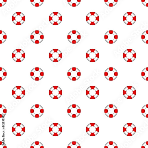 Lifebuoy vector print, seamless pattern for printing clothes, paper, fabric.