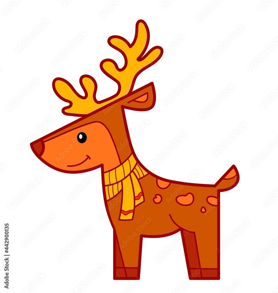 Christmas cartoons clip art . Deer clipart illustration Christmas cartoons clip art . Deer clipart illustration