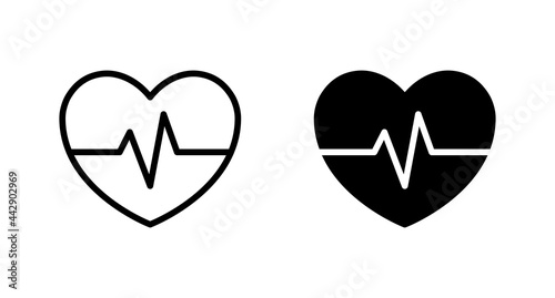 Heart Pulse icon vector for web, computer and mobile app