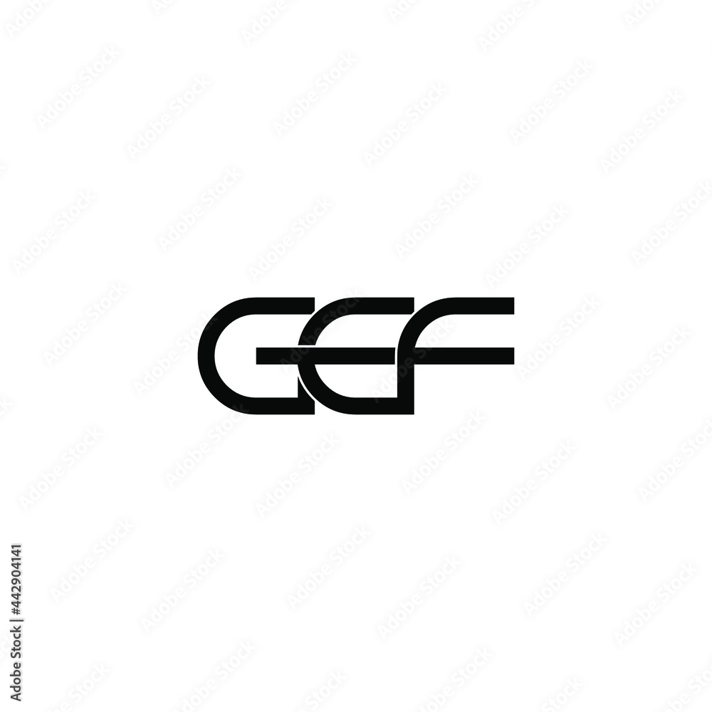 gef letter original monogram logo design