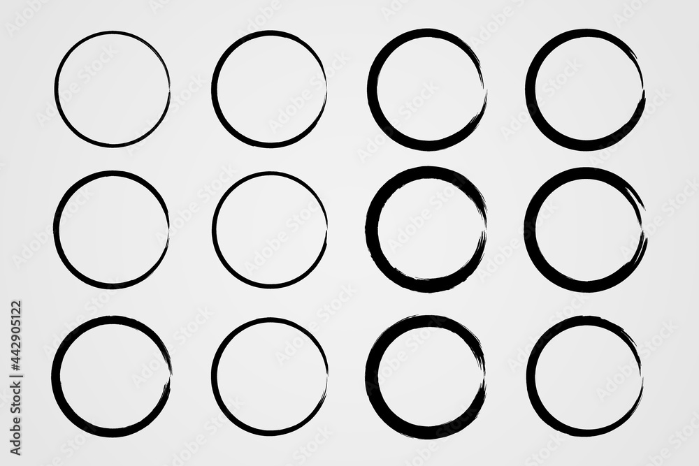 new collection set of vector Grunge frame collection. rounded Grunge border set in white background new collection set of vector Grunge frame collection. rounded Grunge border set in white background