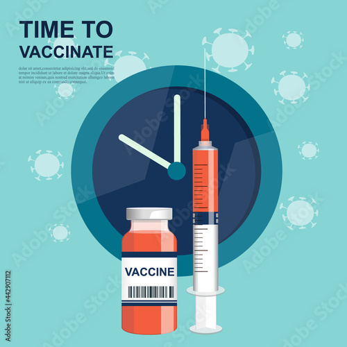 Concept medical and vaccination for protects people from coronavirus and immunize.