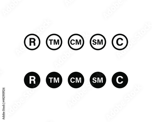 Registered Trademark Symbol, Copyright mark, trademark right and license