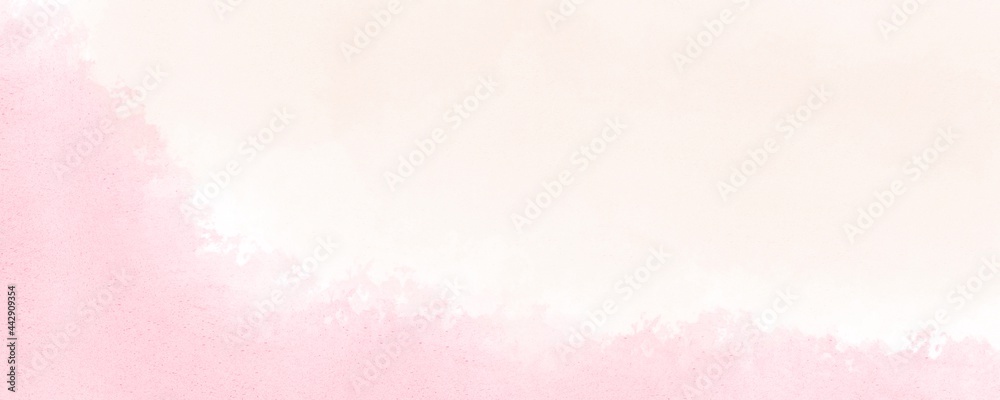 Abstract gradient pink watercolor template background.