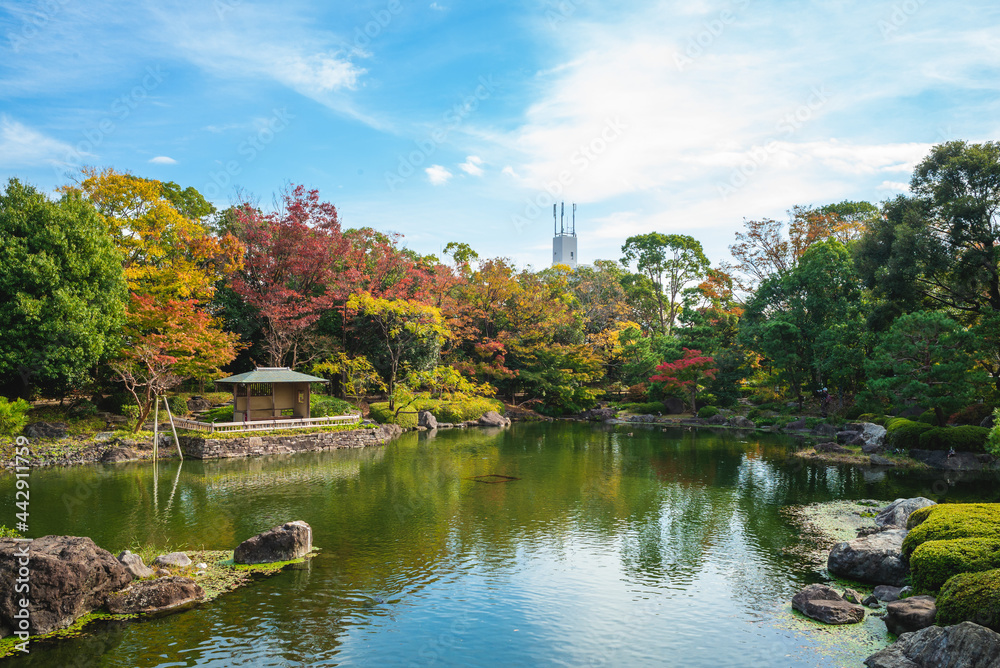scenery of Shirotori Garden, a Japanese garden in nagoya, japan scenery of Shirotori Garden, a Japanese garden in nagoya, japan