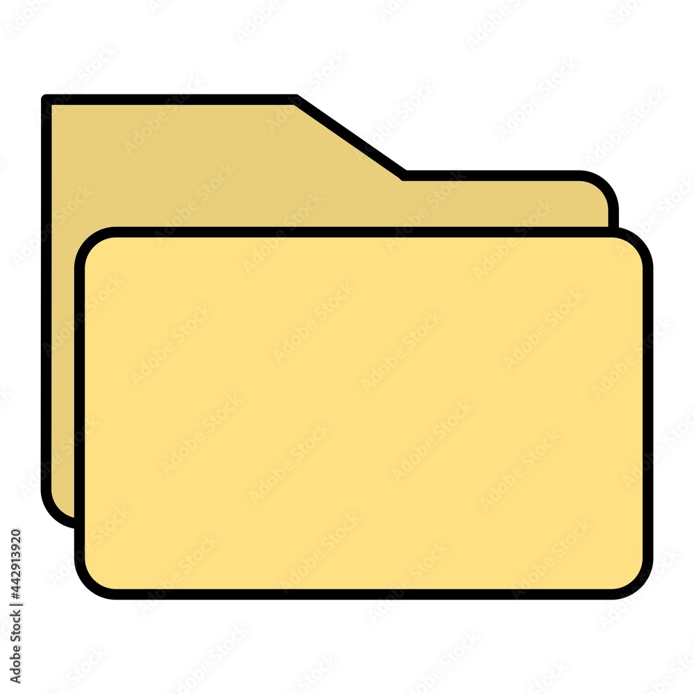 Vector Folder Filled Outline Icon Design Vector Folder Filled Outline Icon Design