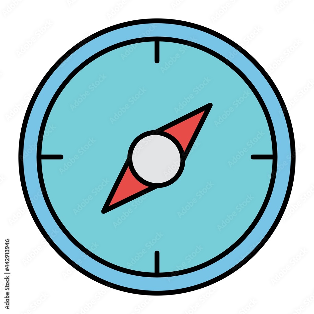 Vector Compass Filled Outline Icon Design Vector Compass Filled Outline Icon Design