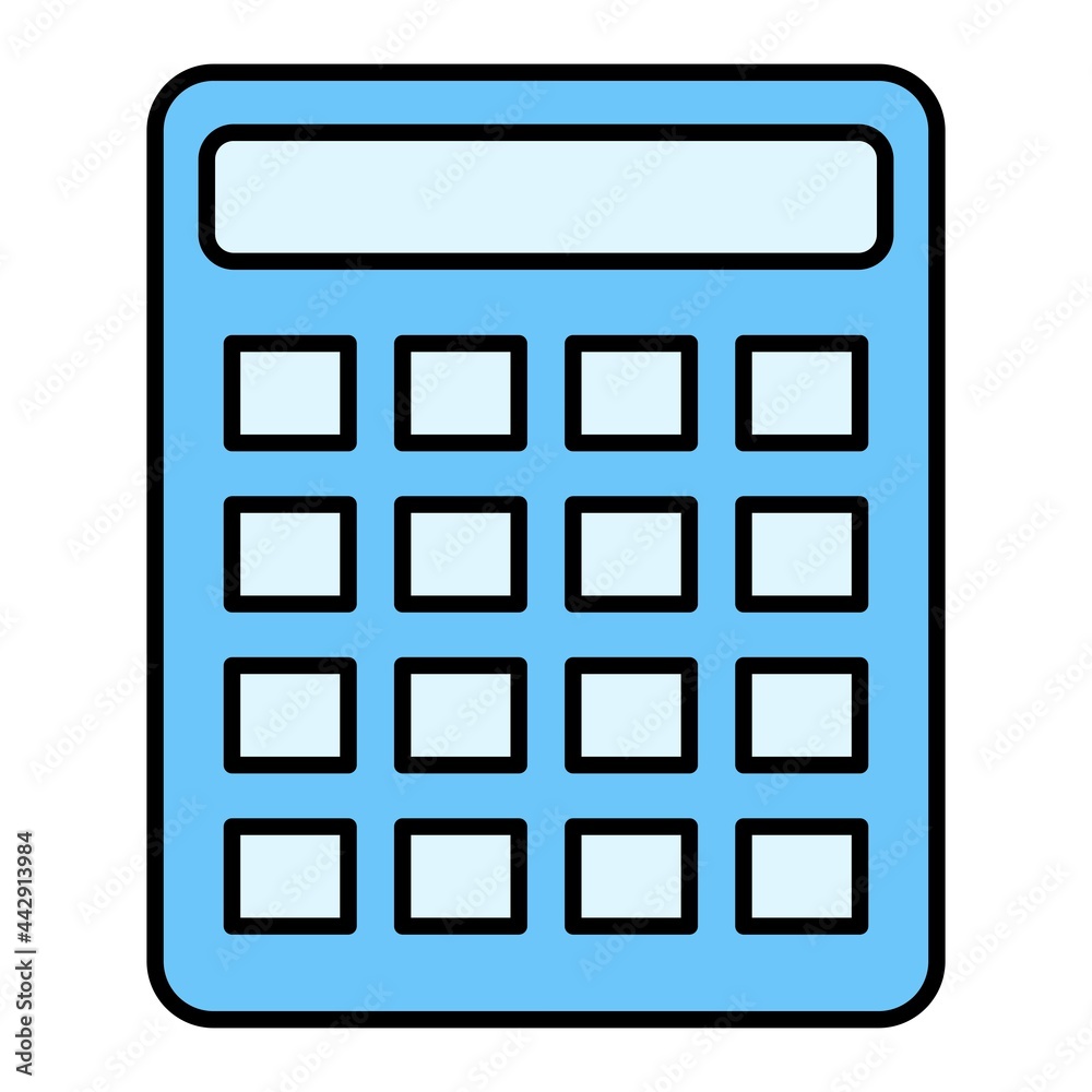 Vector Calculator Filled Outline Icon Design Vector Calculator Filled Outline Icon Design
