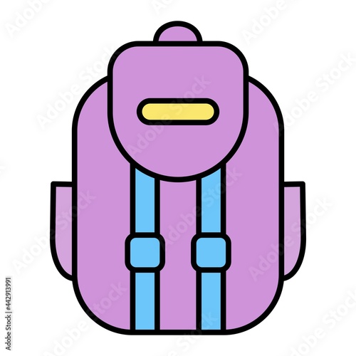 Vector Bagpack Filled Outline Icon Design