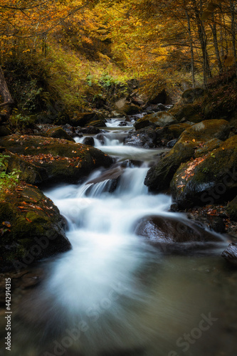 Fototapeta Naklejka Na Ścianę i Meble -  Mountain waterfall in Autumn