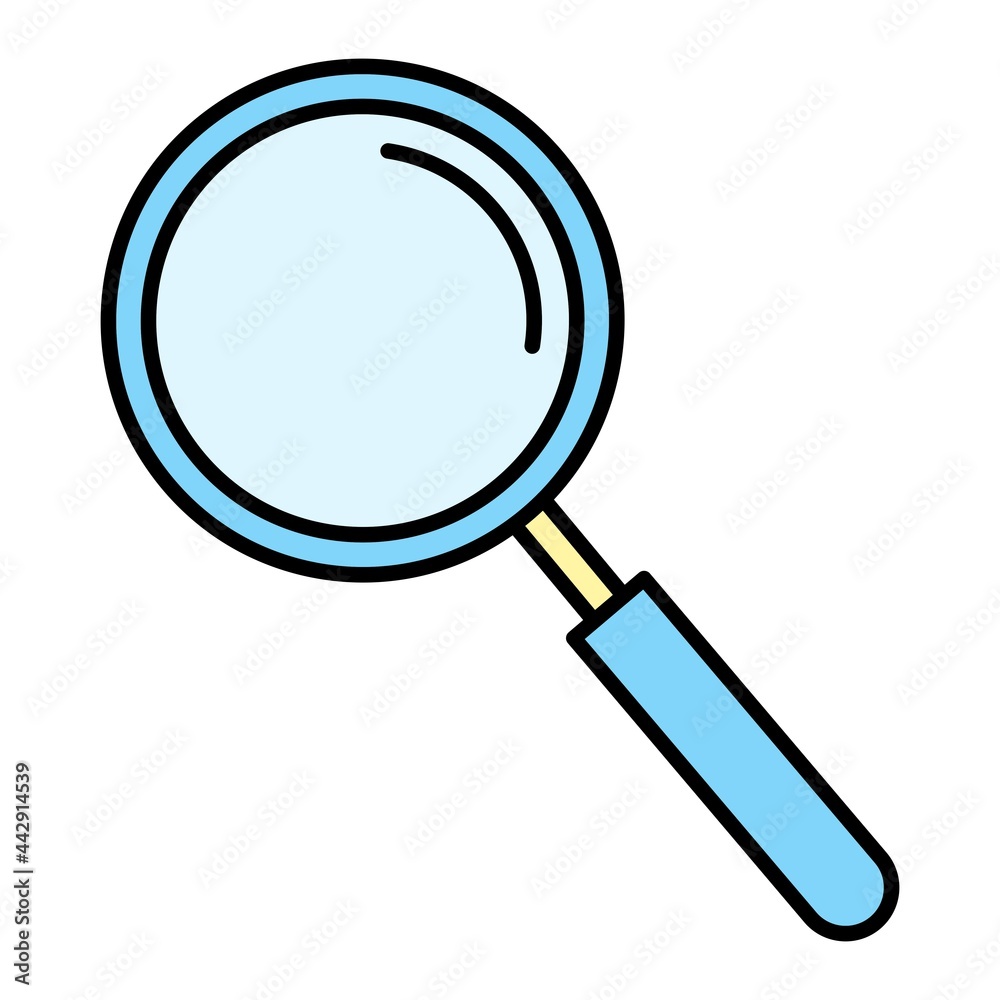 Vector Magnifying glass Filled Outline Icon Design Vector Magnifying glass Filled Outline Icon Design