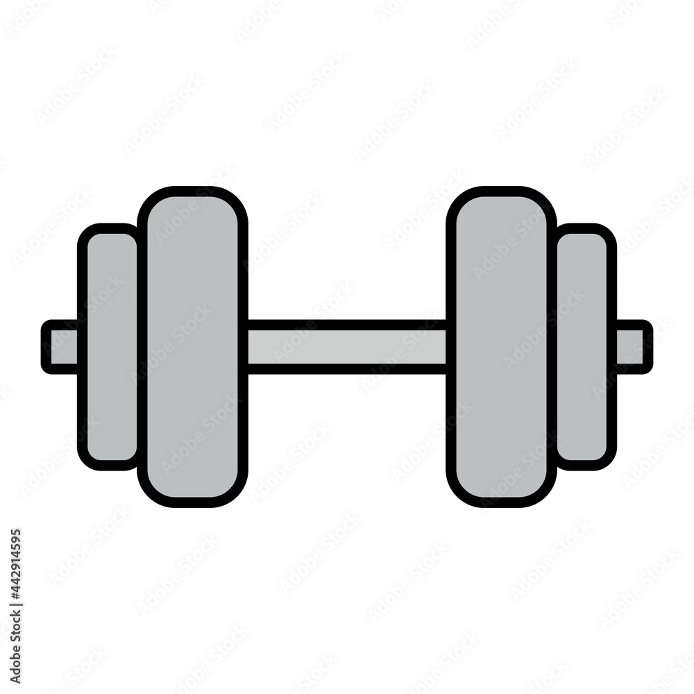Vector Dumbbell Filled Outline Icon Design Vector Dumbbell Filled Outline Icon Design