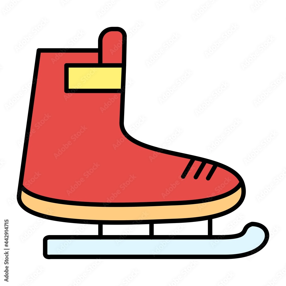 Vector Ice Skate Filled Outline Icon Design Vector Ice Skate Filled Outline Icon Design