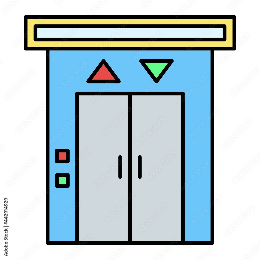 Vector Elevator Filled Outline Icon Design Vector Elevator Filled Outline Icon Design