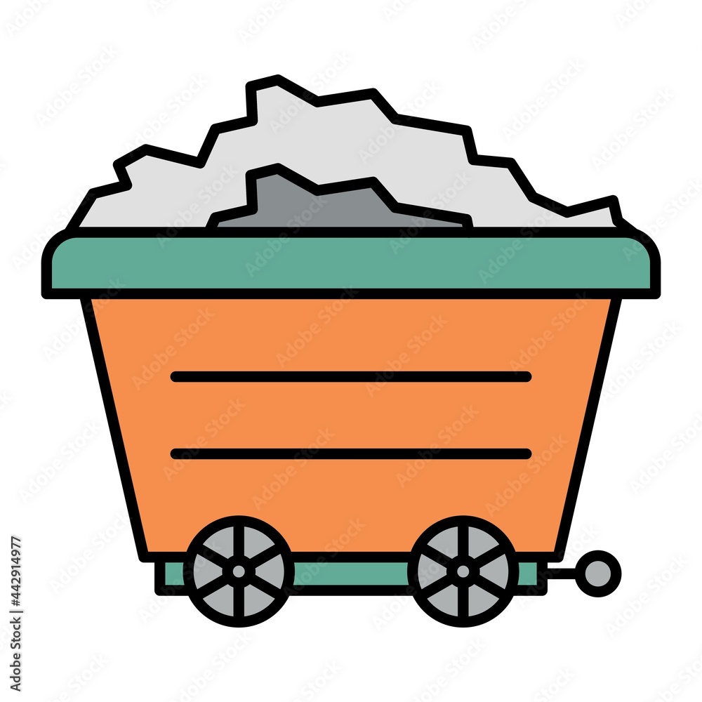 Vector Coal Filled Outline Icon Design Vector Coal Filled Outline Icon Design