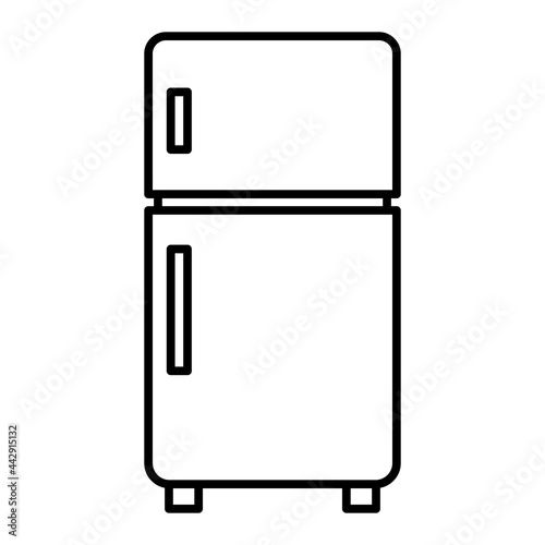 Vector Fridge Outline Icon Design